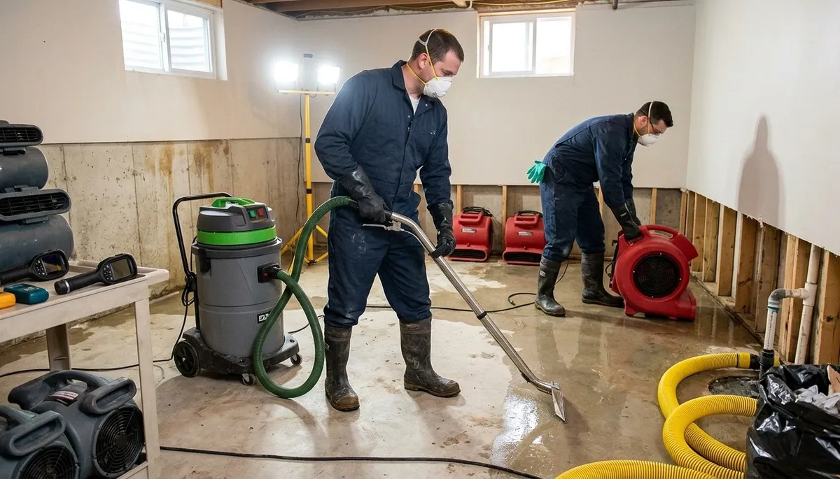 Basement flood cleanup in Greensboro, NC by 24/7 water damage restoration pros