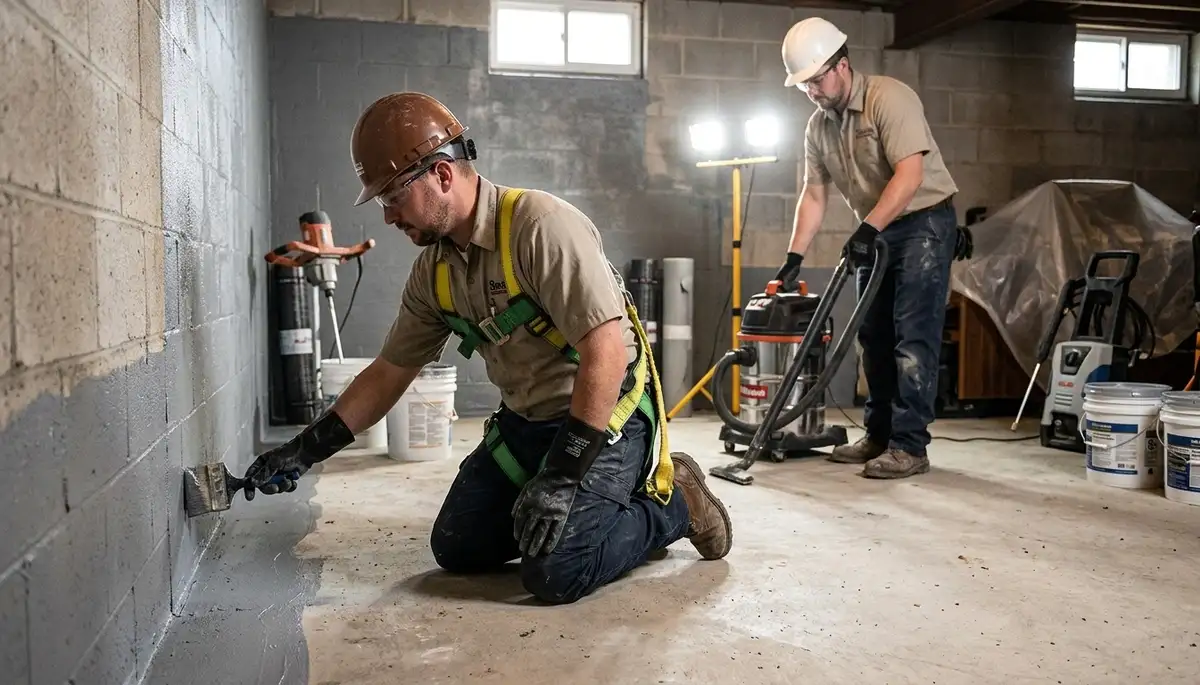 Basement waterproofing service for water damage in Greensboro, NC, protecting homes from moisture and leaks