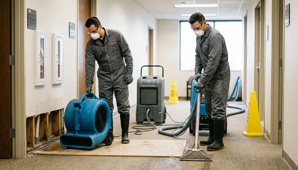 Commercial water damage restoration team serving Greensboro, NC with 24/7 emergency response