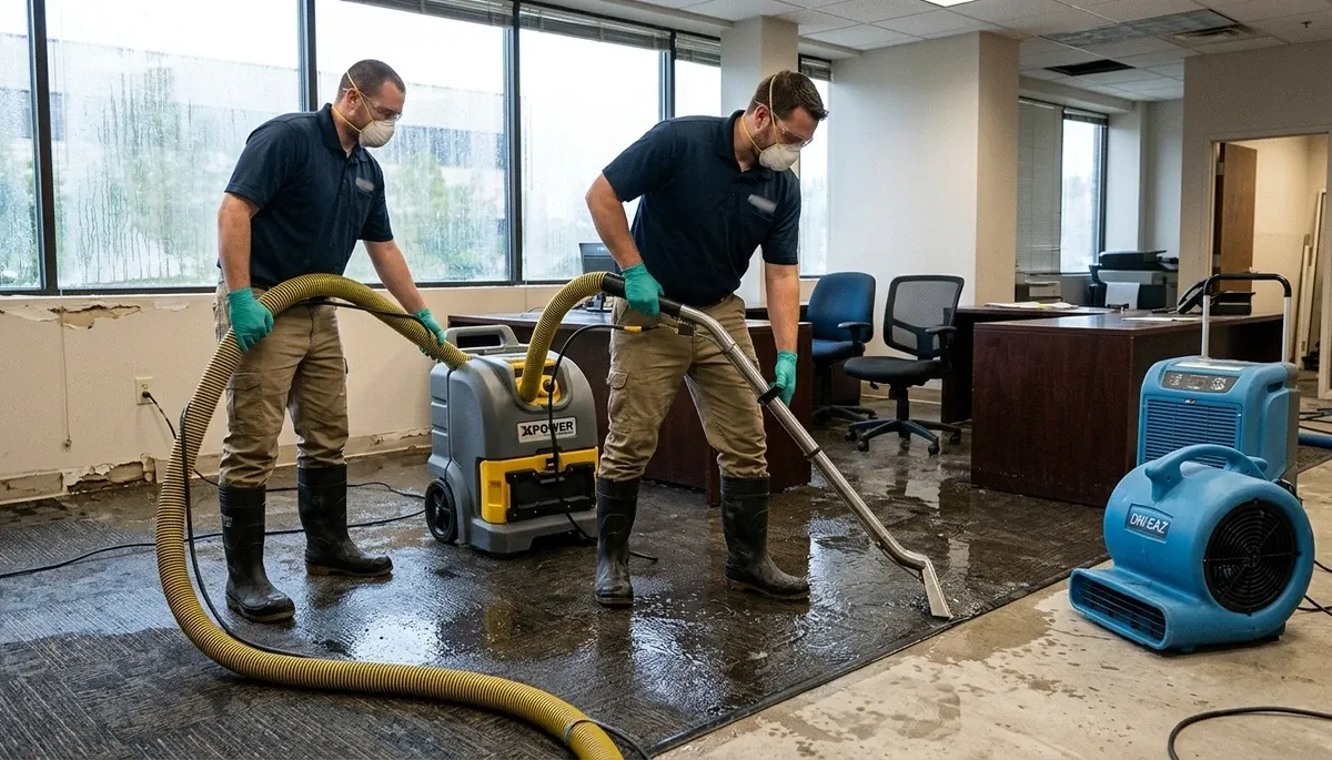 Emergency water removal team serving Greensboro, NC homes after flooding and water damage