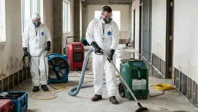 Flood damage cleanup team restoring a Greensboro, NC home after water intrusion