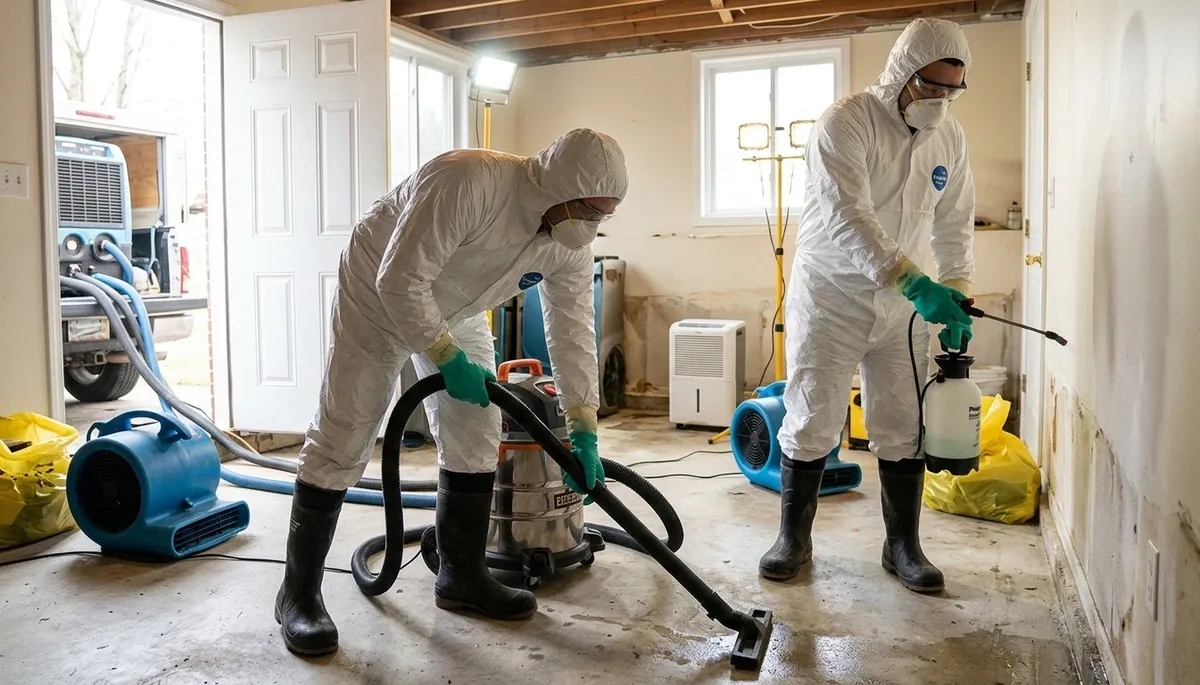 Sewer backup cleanup team serving Greensboro, NC, providing 24/7 water damage restoration service
