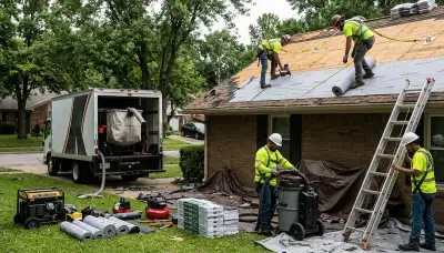 Storm damage restoration crew serving Greensboro, NC with 24/7 water damage cleanup and repair