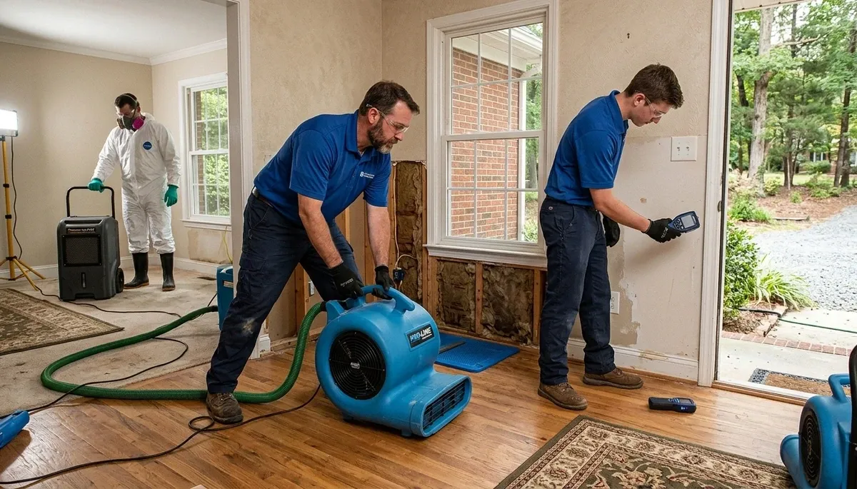 Water damage restoration team in Greensboro, NC serving homes and businesses