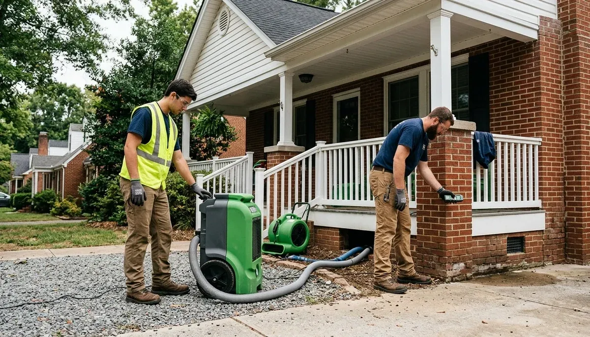 Water damage restoration team in Greensboro, NC serving homes and businesses