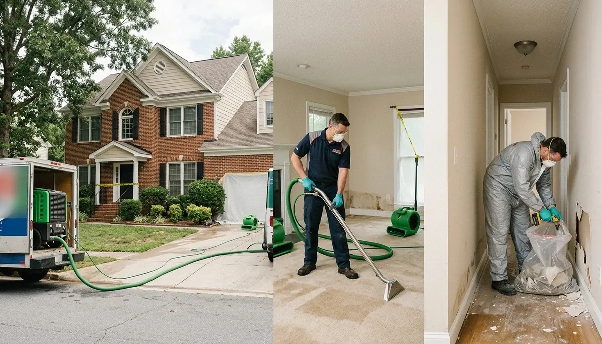 Water damage restoration team serving Greensboro, NC for fast cleanup and repair