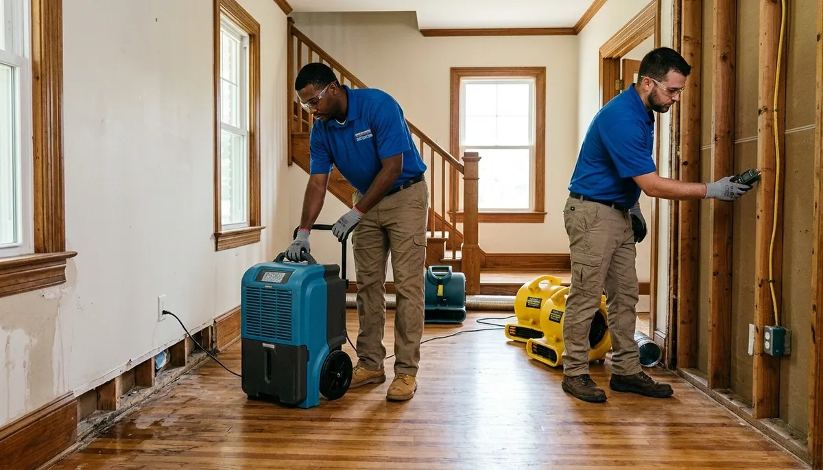 Water damage restoration team serving Greensboro, NC for emergency cleanup and drying services