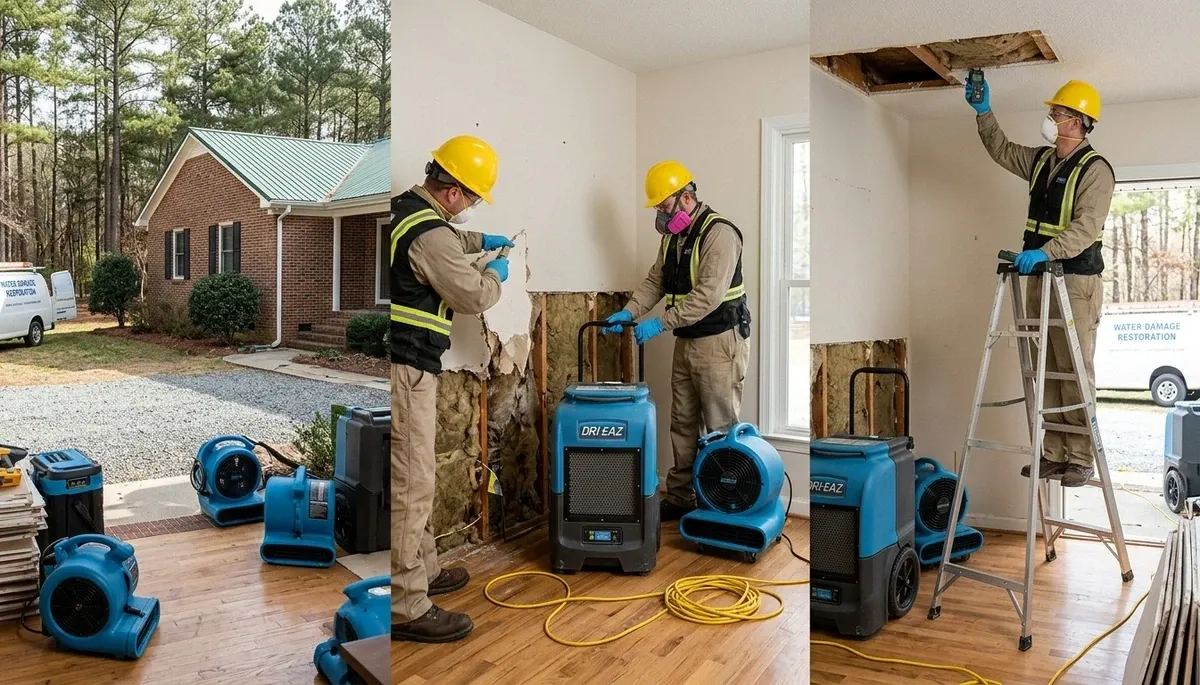 Water damage restoration team in Greensboro, NC serving homes and businesses