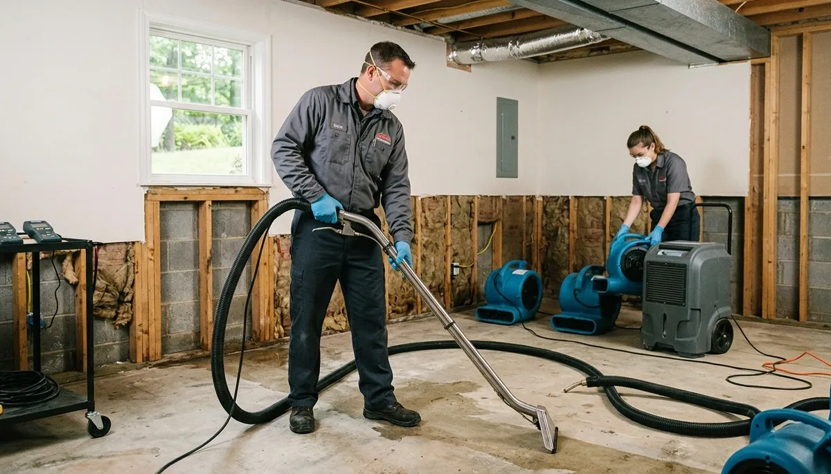 Water damage restoration team serving Greensboro, NC with professional cleanup and repair services