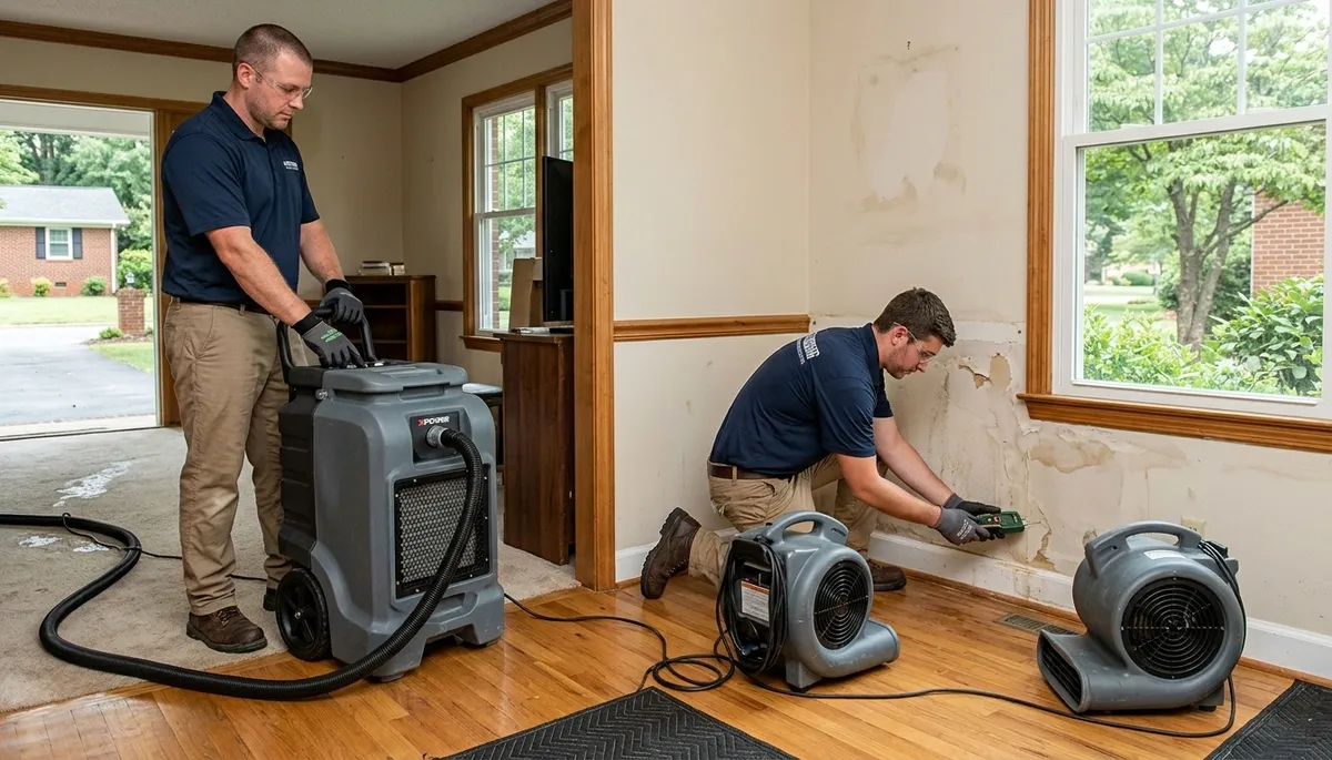Water damage restoration team serving Greensboro, NC for residential and commercial properties