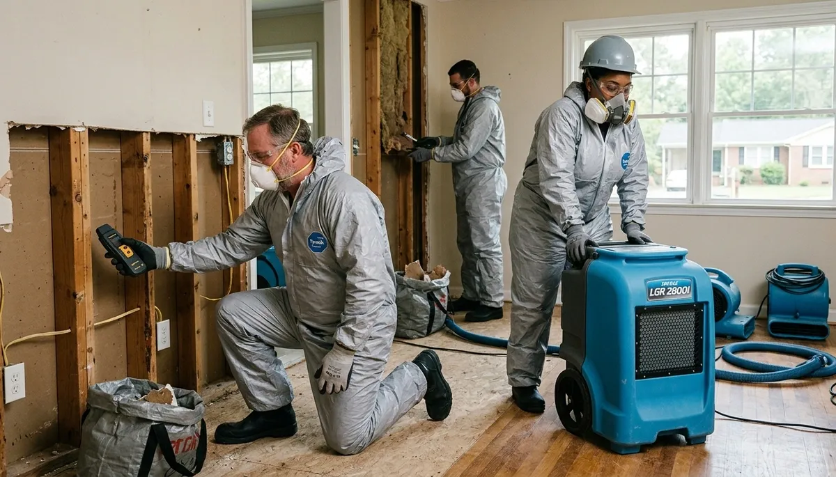 Water damage restoration team in Greensboro, NC serving homes and businesses