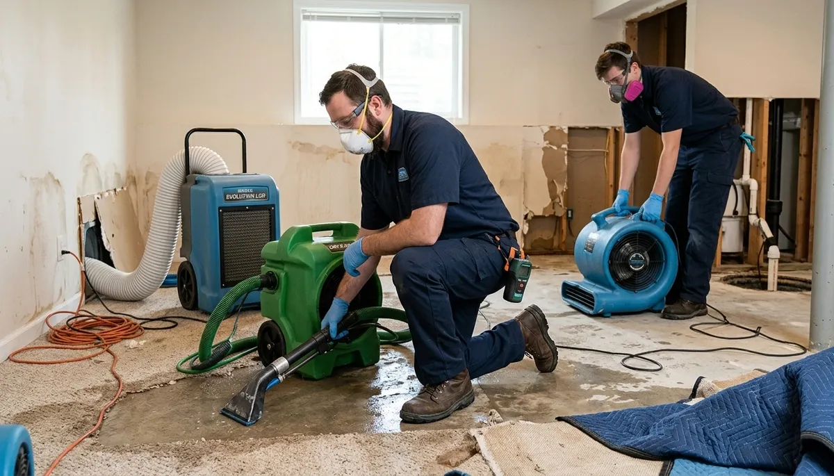 Water damage restoration team serving Greensboro, NC with fast 24/7 cleanup and drying services