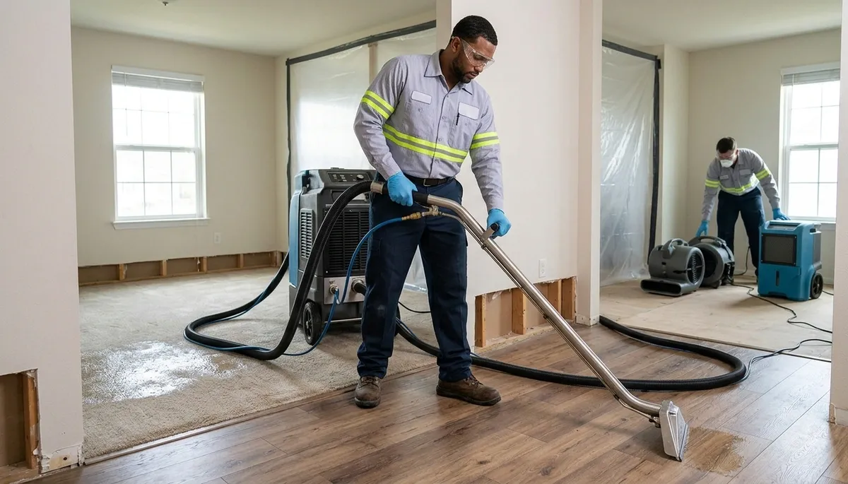 Water damage restoration team serving Greensboro, NC for flood and moisture cleanup