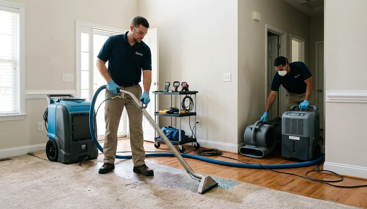 Water damage restoration team serving Greensboro, NC for fast cleanup and repairs