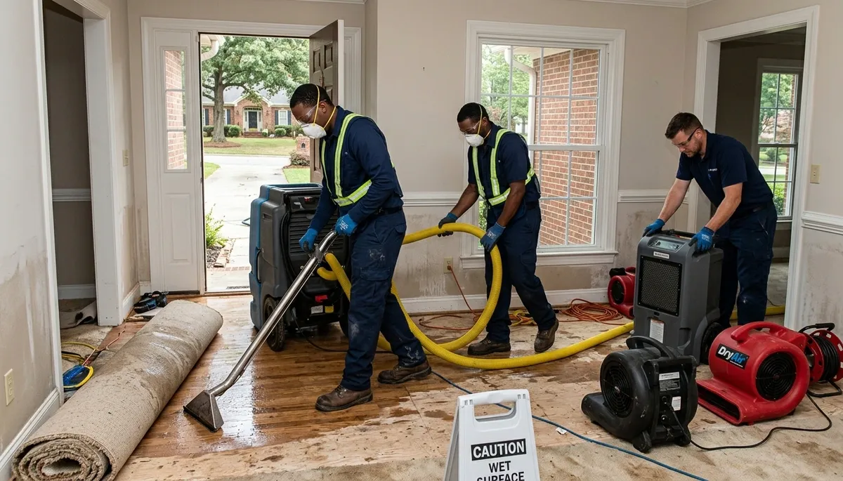 Water damage restoration team serving Greensboro, NC at waterdamagegreensboronc.com
