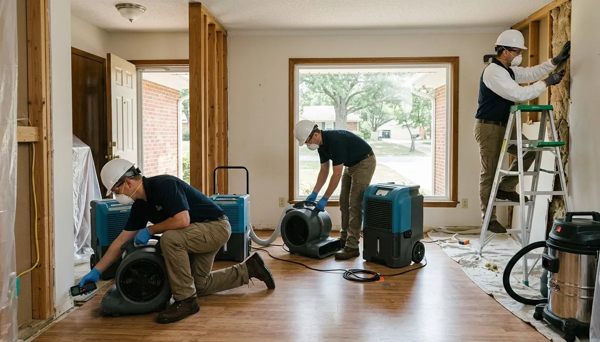 Water damage restoration team serving Greensboro, NC for emergency cleanup and repairs
